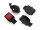 Conjunto de rodízios de substituição incl. tampas preto/vermelho