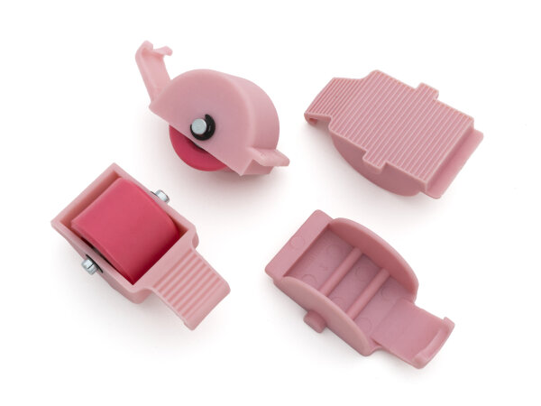 Replacement wheel set incl. covers pink/fuchsia