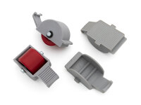 Ersatzrollen Set inkl. Covers grau/rot